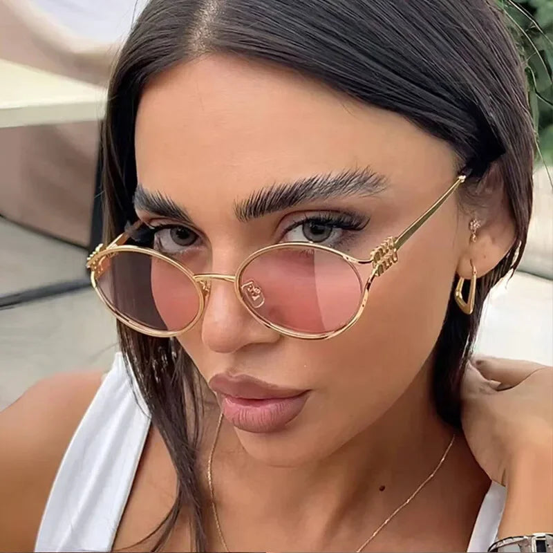 Luxury Metal Frame Optical Glasses – Small UV Protection Shades for Daily Wear
