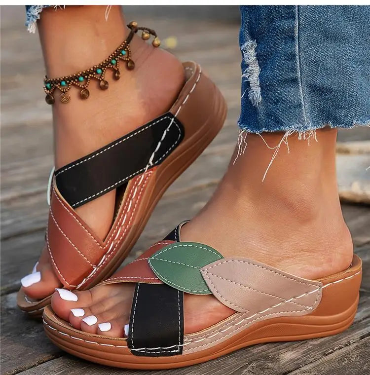 Women’s Comfy Walking Sandals – Breathable Slip-On Wedges for Summer Style