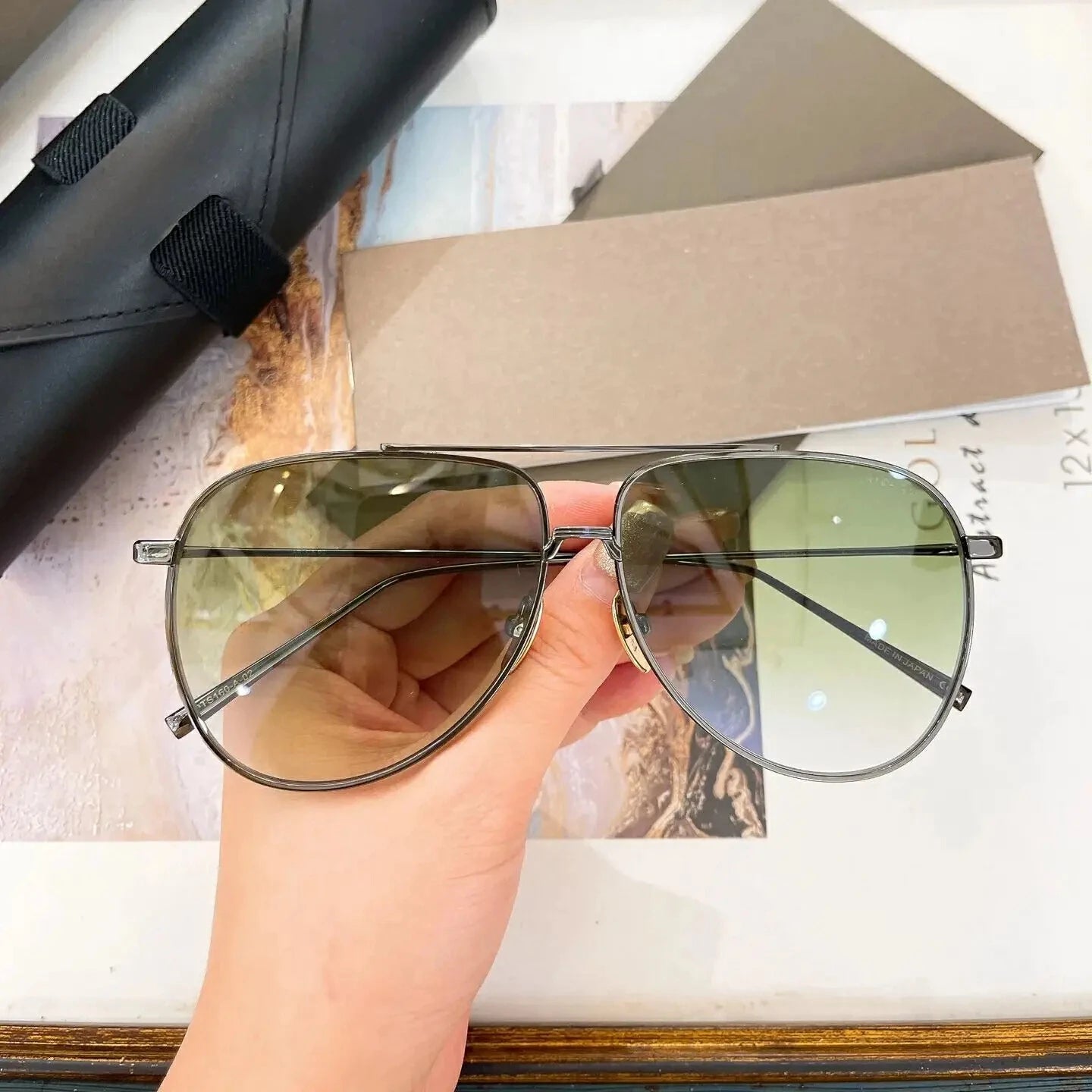Original ARTOA.92 DTS160 Polarized Sunglasses – Gold Alloy Frame for Men & Women