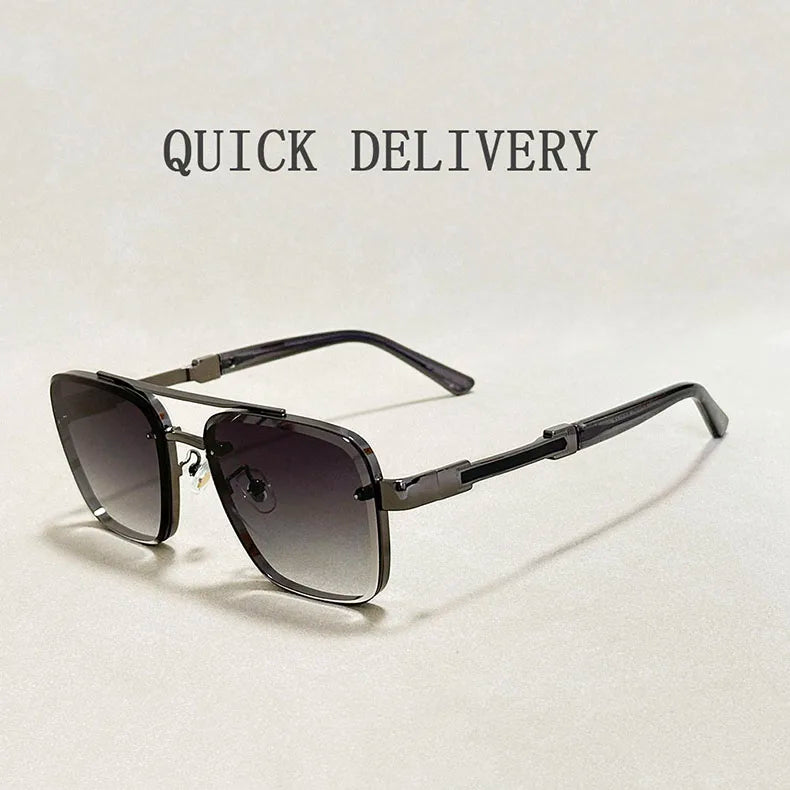 Trendy Vintage Sunglasses – Luxury Square Shades for Men and Women, Zonnebril Style
