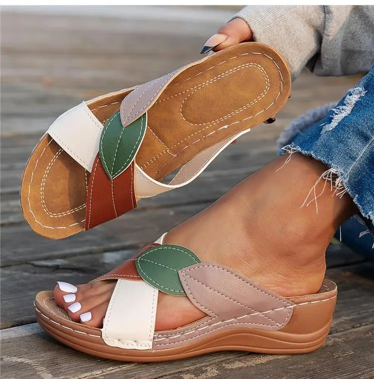 Women’s Comfy Walking Sandals – Breathable Slip-On Wedges for Summer Style