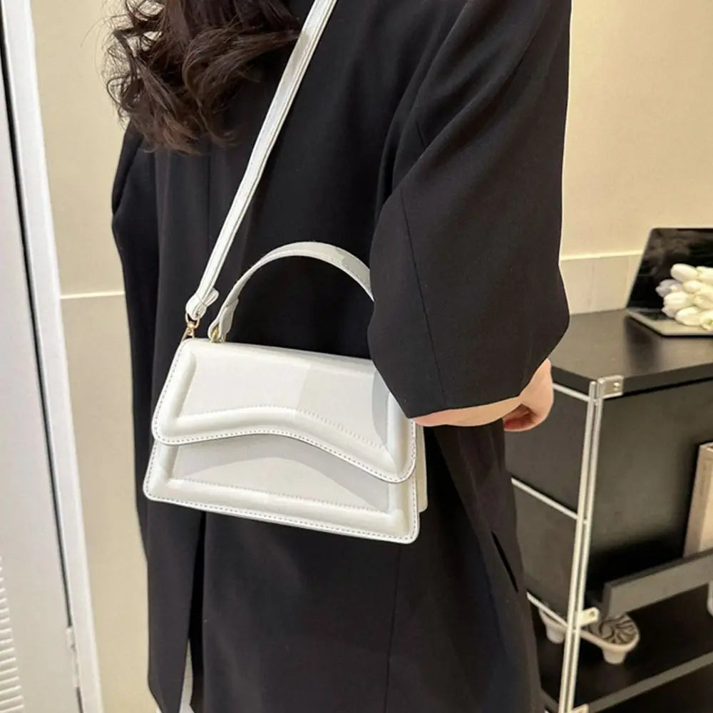 Elegant PU Leather Tote – Small Messenger Shoulder Bag for Ladies