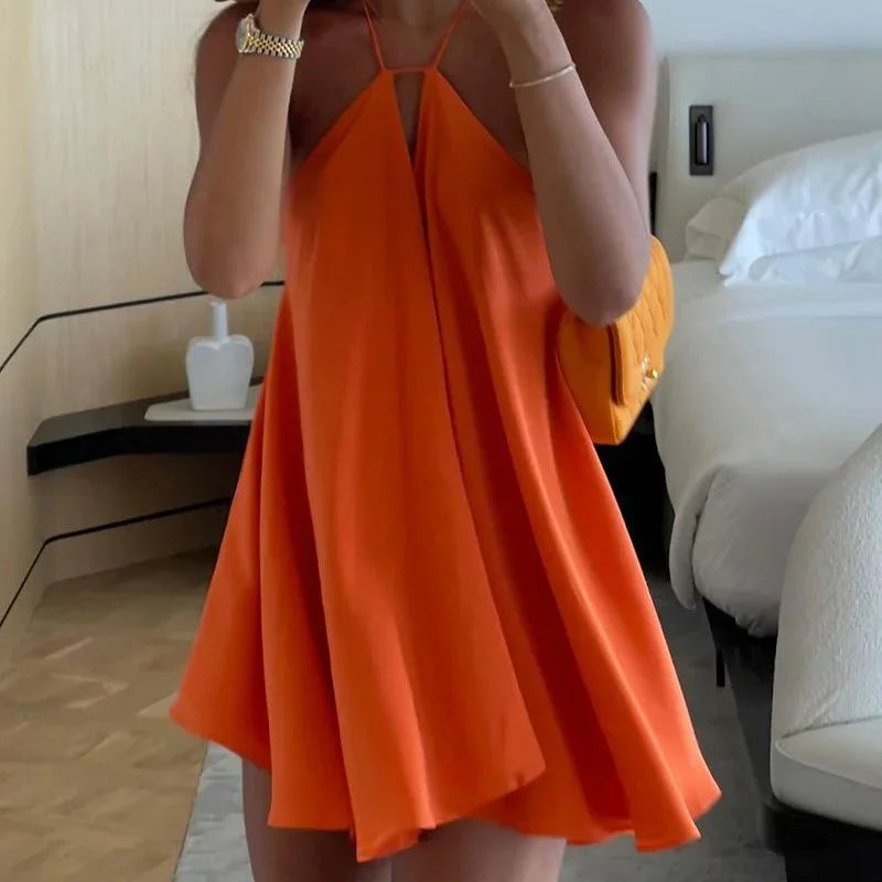 High Street Summer Vestido – Chic Sleeveless Off-Shoulder Dress 2025