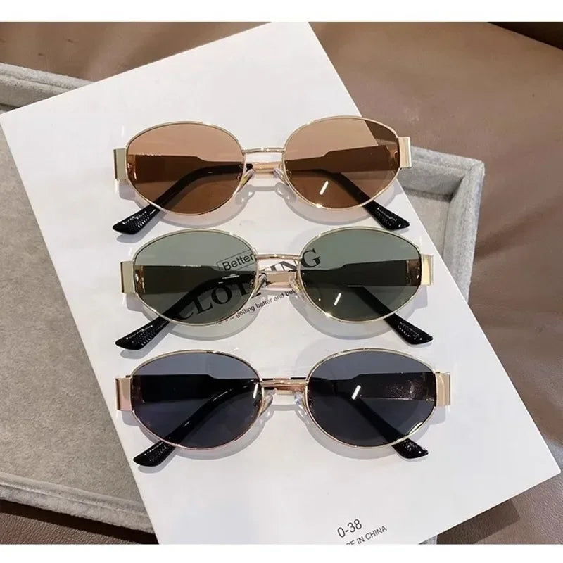 Unisex Fashion Metal Frame Sunglasses – Stylish Designer UV400 Shades