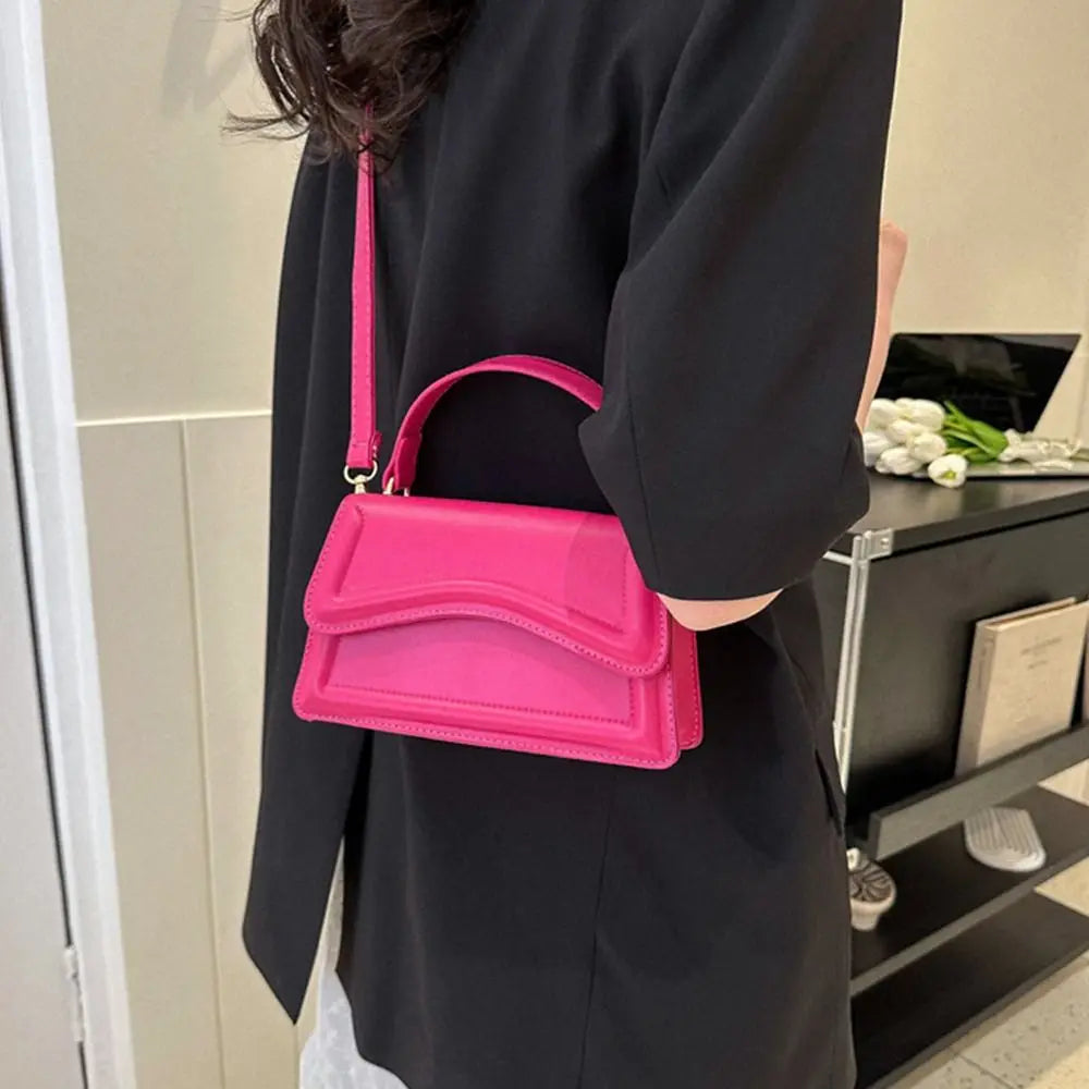 Elegant PU Leather Tote – Small Messenger Shoulder Bag for Ladies