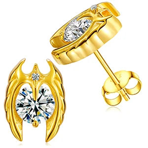 Brilliant Round Moissanite Earrings – Sterling Silver Studs, Dazzling Gift for Him or Her