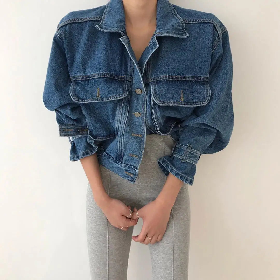 Sexy Y2K Style Denim Shirt Jacket – Cropped Street Fashion for Women