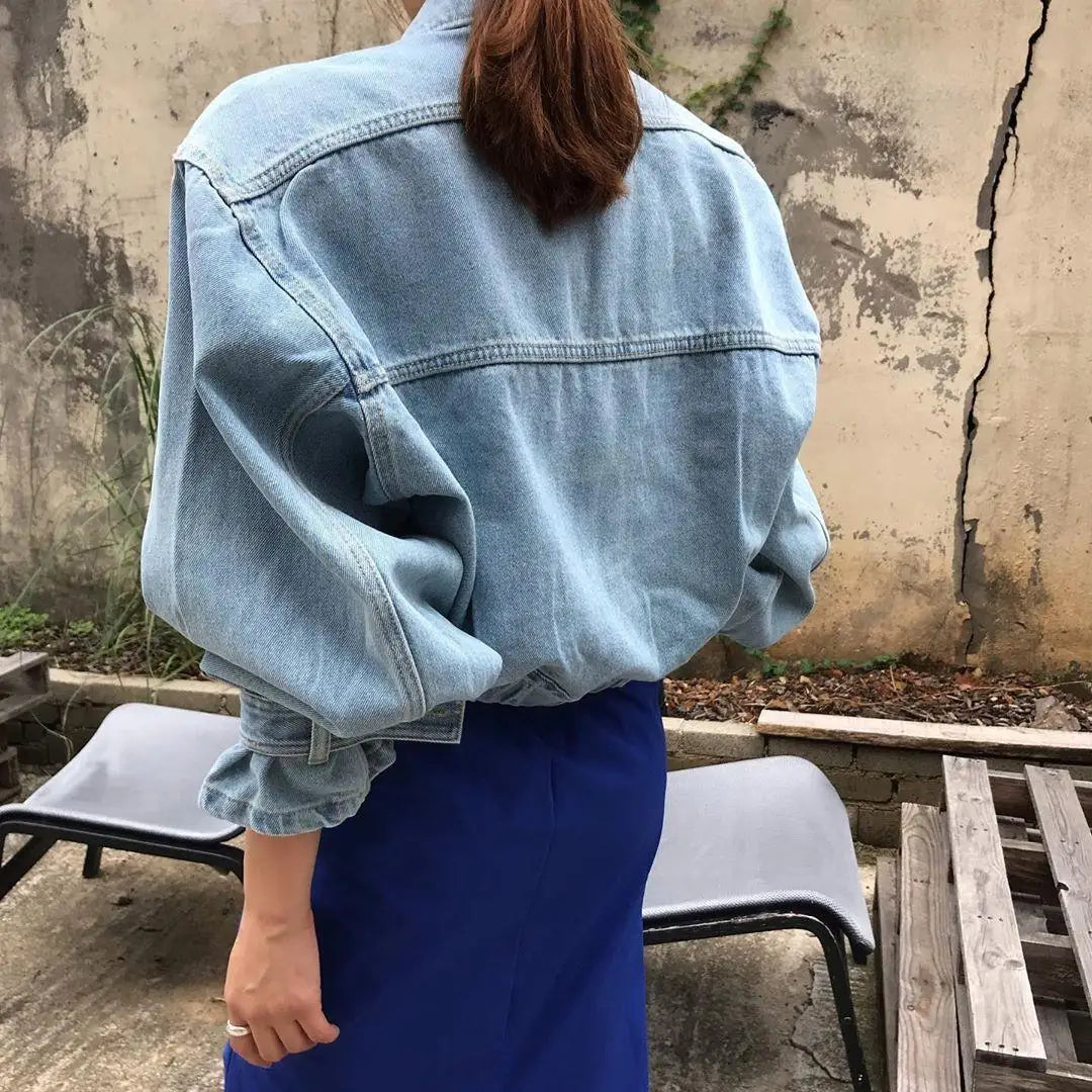 Sexy Y2K Style Denim Shirt Jacket – Cropped Street Fashion for Women
