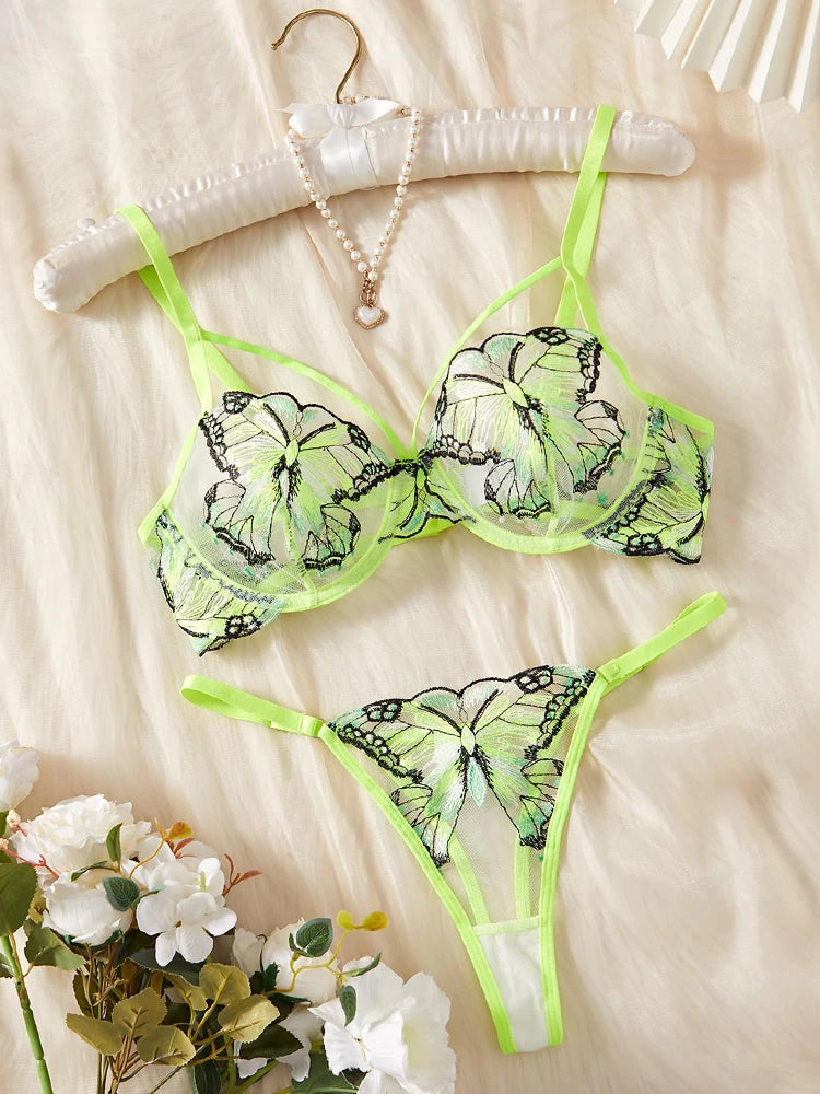 Attractive Embroidery Lingerie Set – Romantic & Sexy Intimate Wear