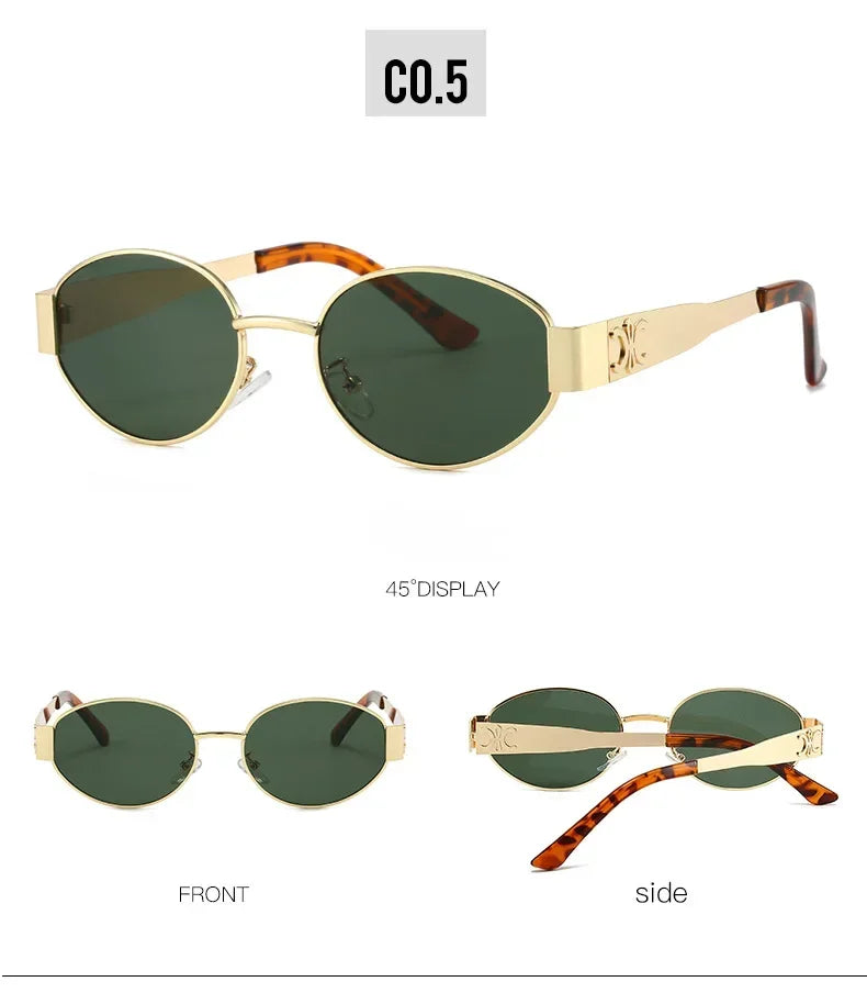 Unisex Fashion Metal Frame Sunglasses – Stylish Designer UV400 Shades