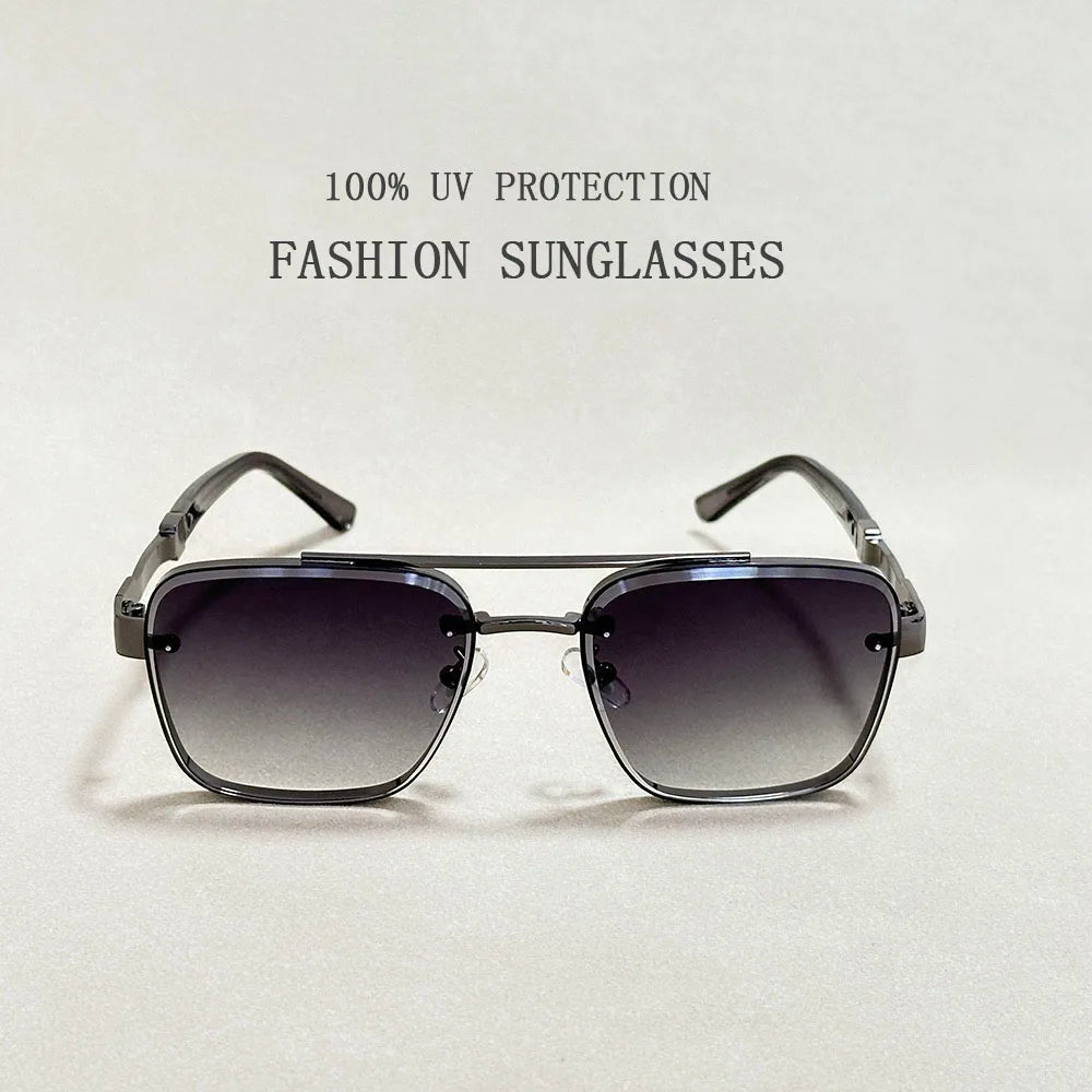 Trendy Vintage Sunglasses – Luxury Square Shades for Men and Women, Zonnebril Style