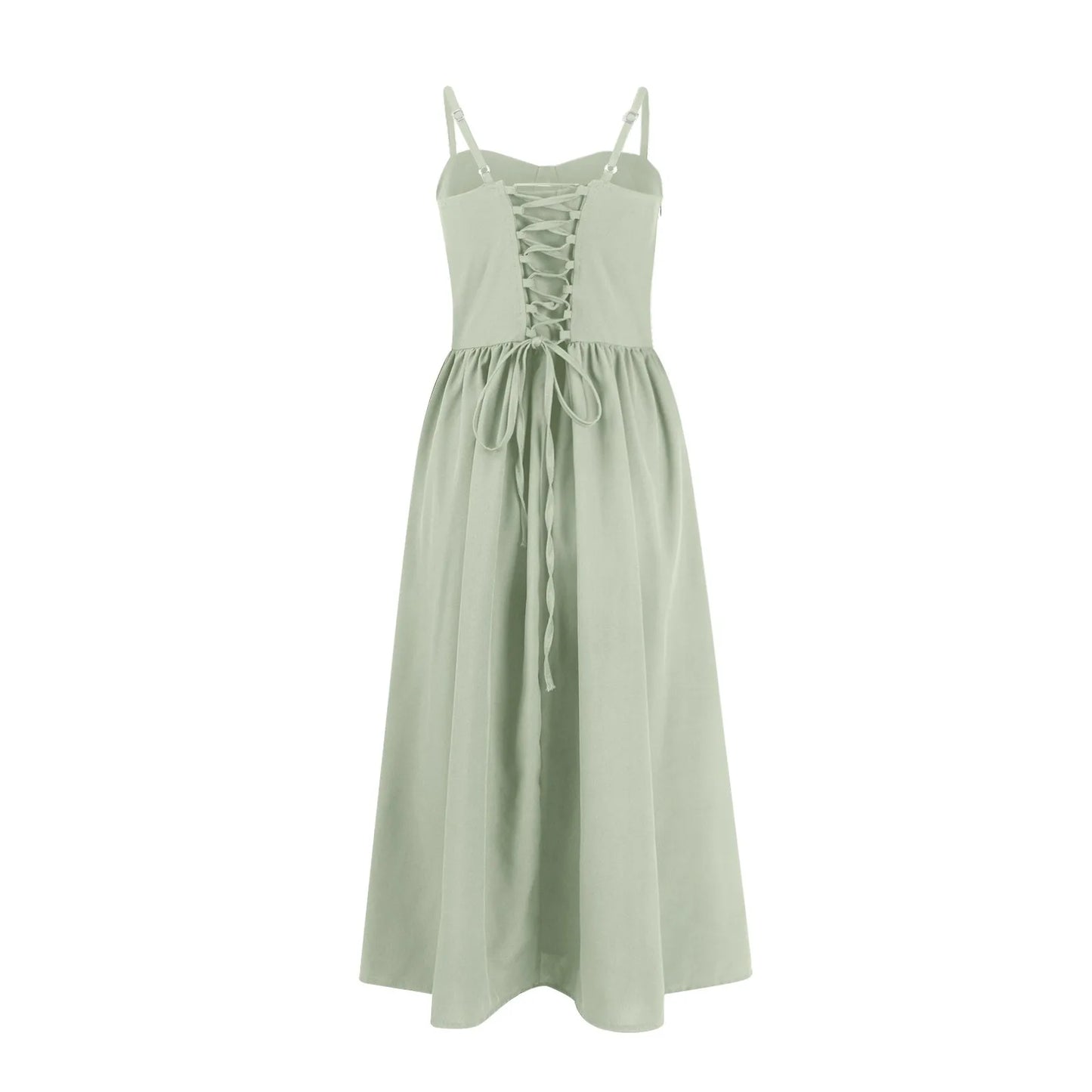 Sexy Sleeveless A-Line Dress for Women – Mid-Length Feminine Summer Style