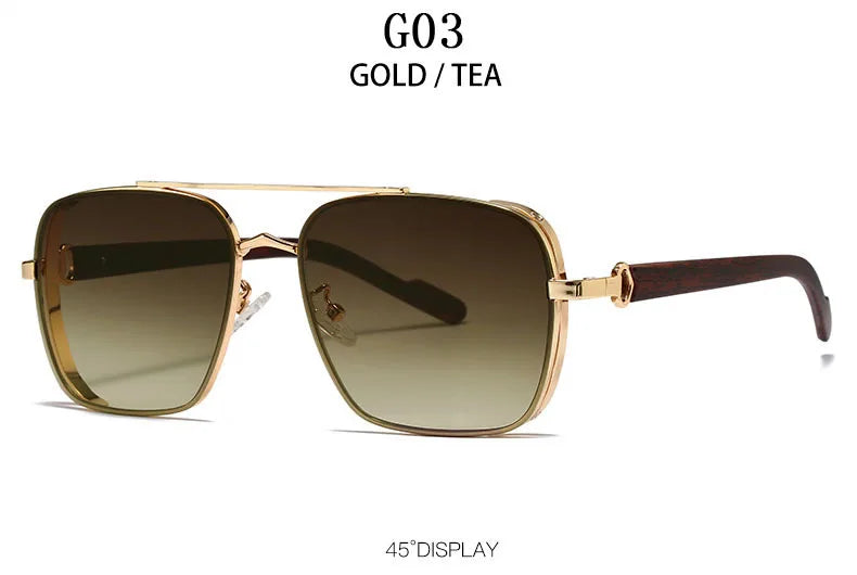 Trendy Vintage Square Sunglasses for Men & Women – Luxe Steampunk Style