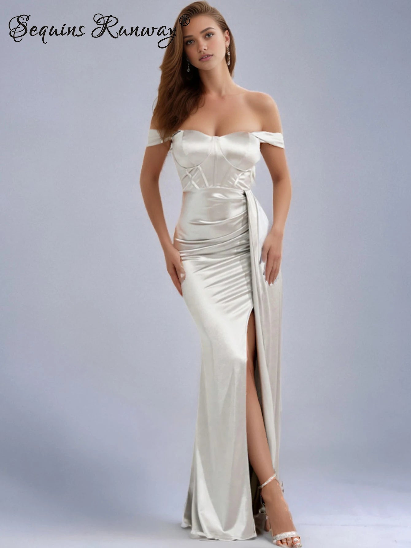Luxury Birthday Party Dress – Satin Slip Corset Gown for Women, Summer 2025