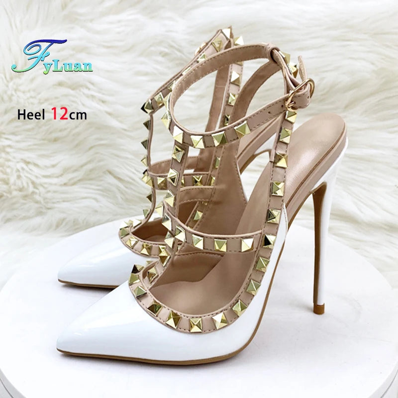 Bold Rivet Stiletto Heels – Summer Party Pumps in 8CM/10CM/12CM