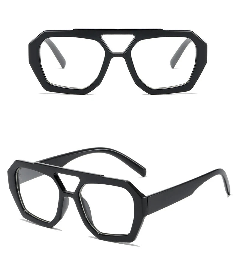 VintEdge Luxe – Square Sunglasses with Double Bridge Design