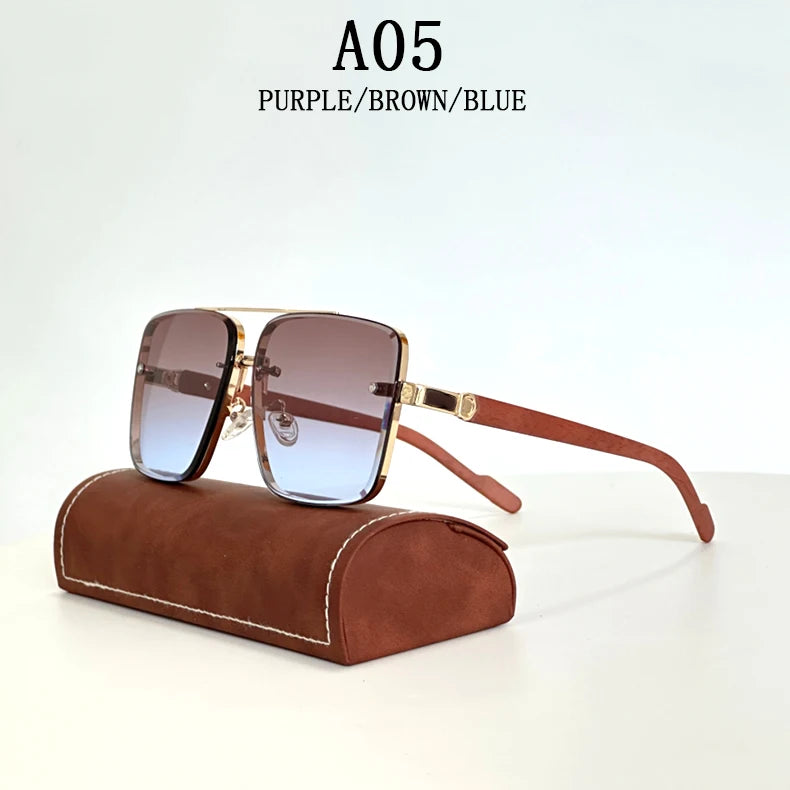 Trendy Vintage Square Sunglasses for Men & Women – Luxe Steampunk Style