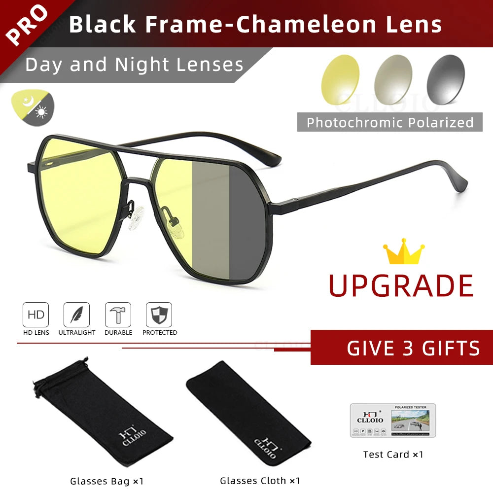 Unisex Aluminum Chameleon Sunglasses – CLLOIO Polarized UV Protection Eyewear