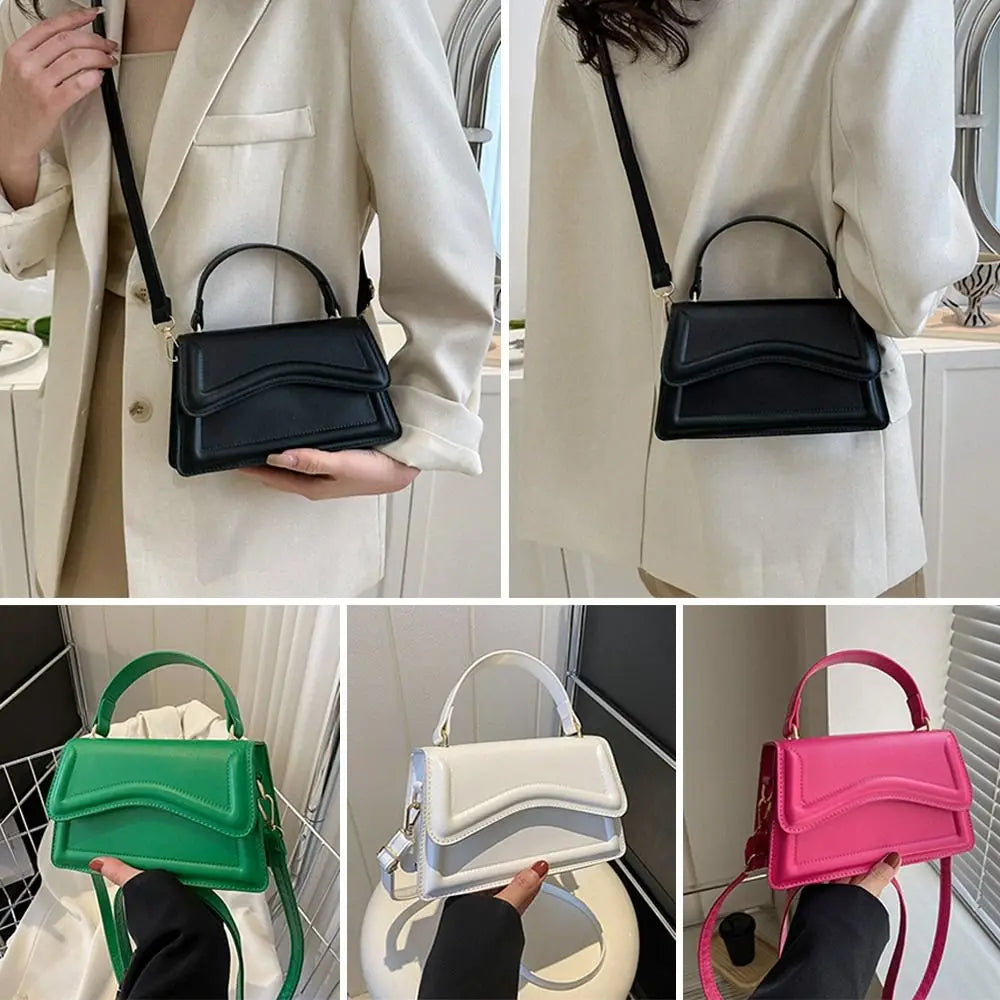 Elegant PU Leather Tote – Small Messenger Shoulder Bag for Ladies