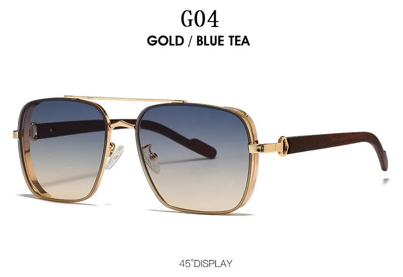Trendy Vintage Square Sunglasses for Men & Women – Luxe Steampunk Style