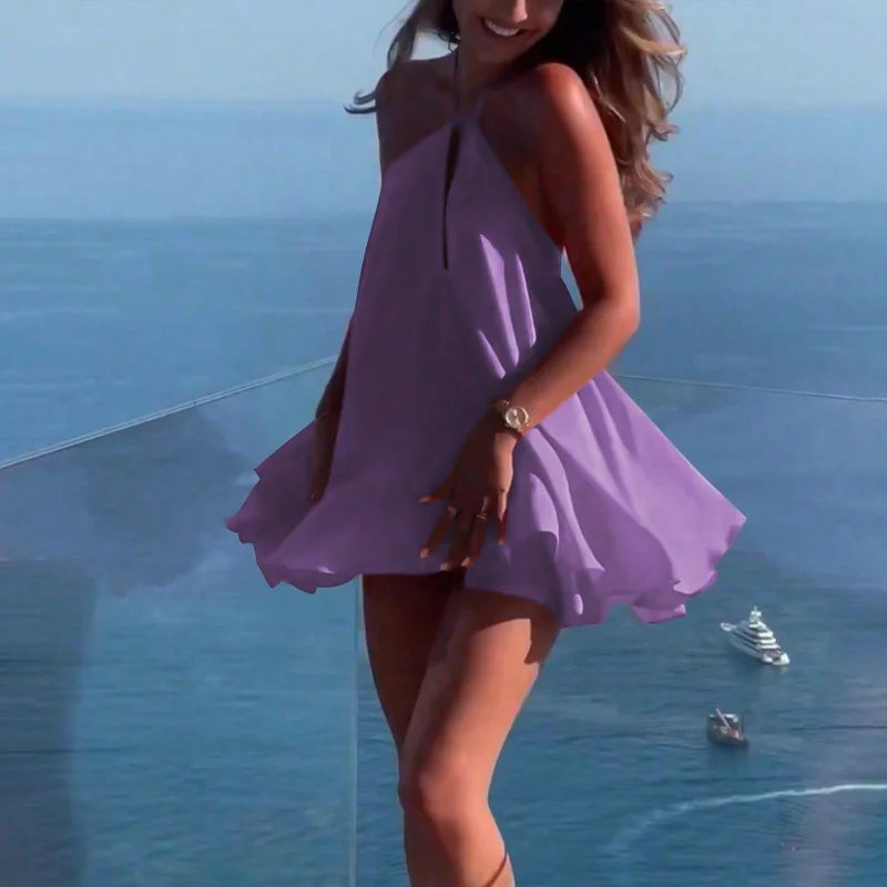 High Street Summer Vestido – Chic Sleeveless Off-Shoulder Dress 2025