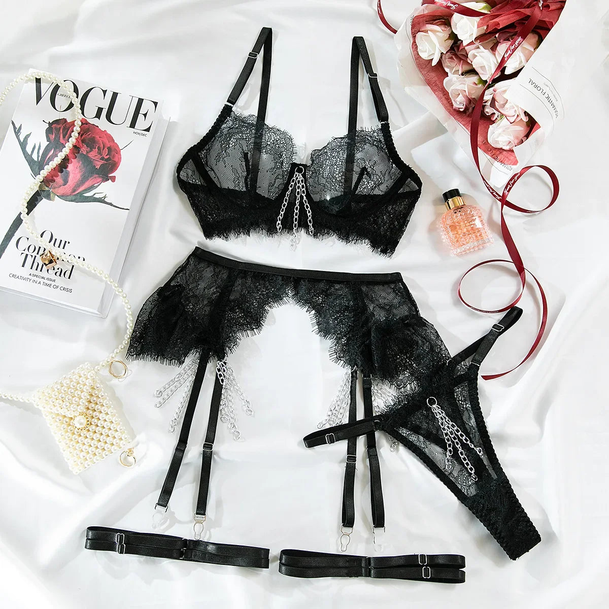 Naughty Lace Push-Up Bra & Panty Set – CP5XL Sexy Lingerie