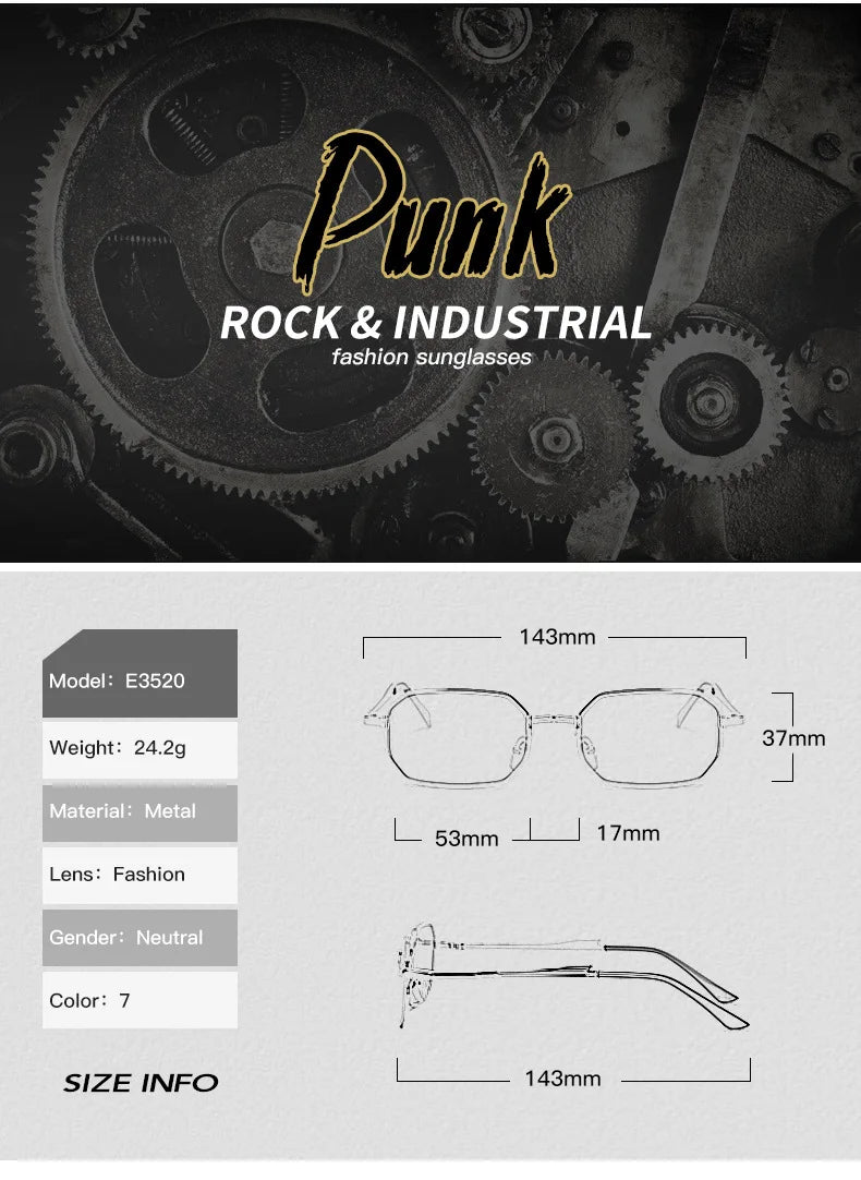 Classic Narrow Metal Sunglasses – Sleek Rectangle Design for Men & Women
