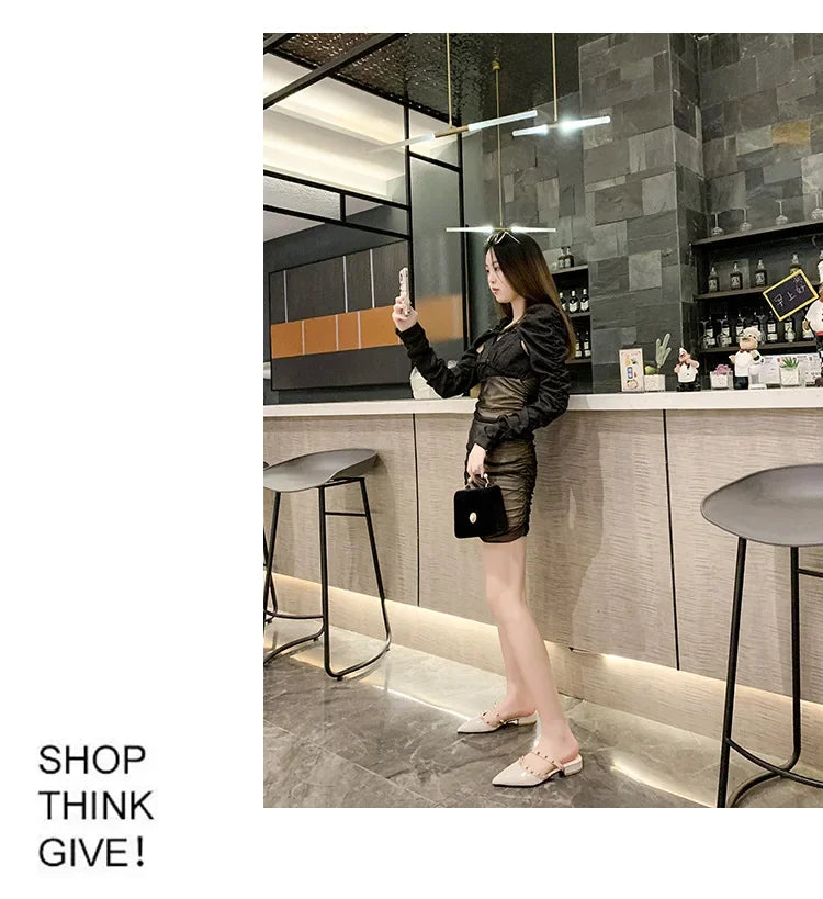 2025 Fashion Rivet Slippers for Women – Stylish Outdoor Low-Heel Casual Footwear