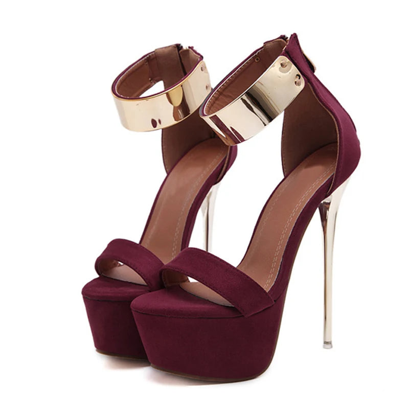Fashion Fetish: 16CM Platform High Heels with Ankle Covers for Women