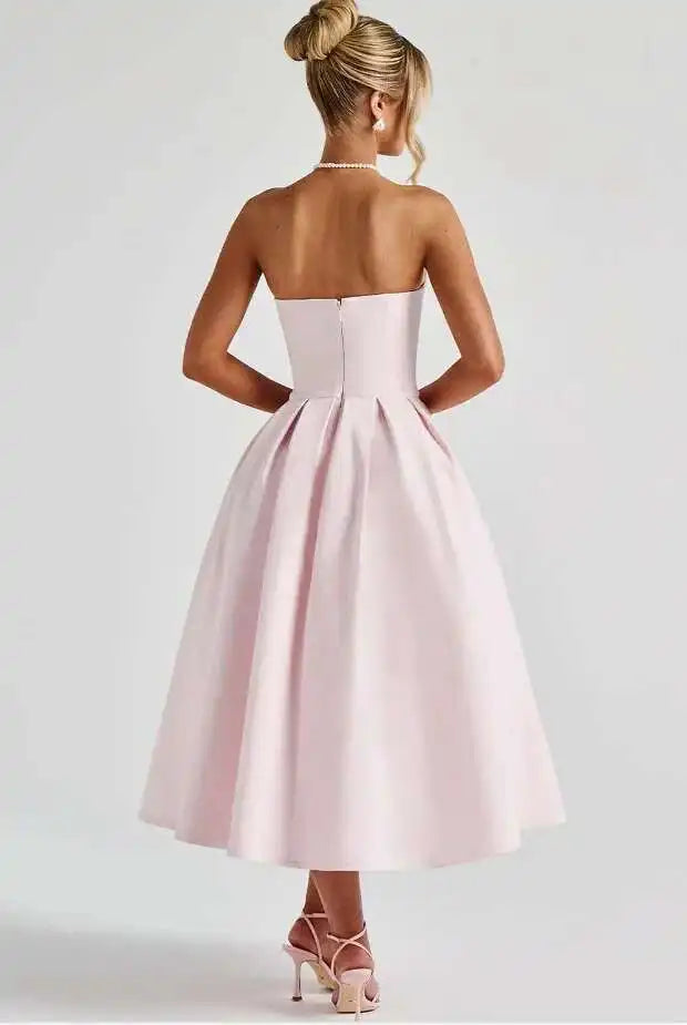 Sexy & Sophisticated: NIDANSSI Strapless Backless Bodycon Dress for Women