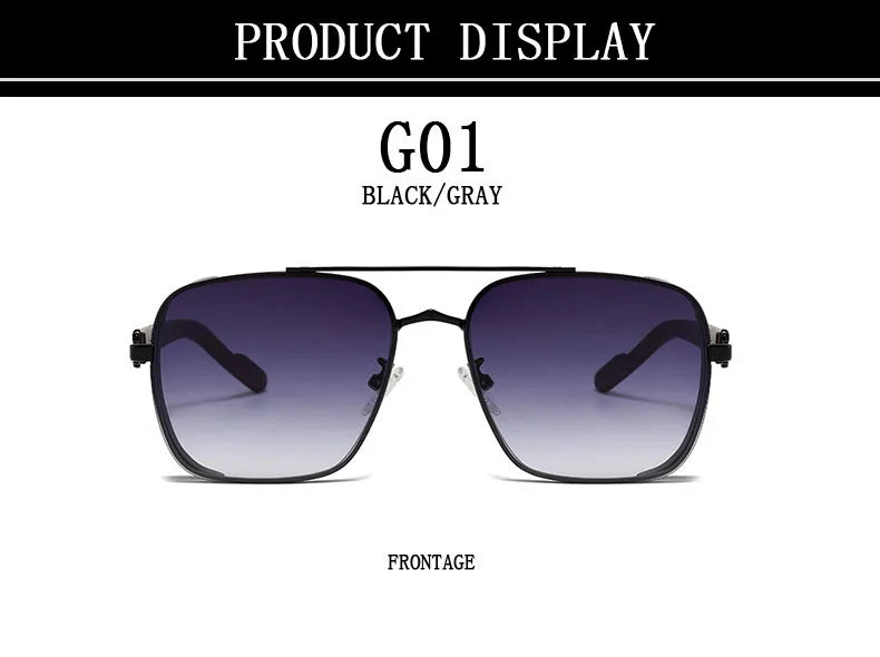 Trendy Vintage Square Sunglasses for Men & Women – Luxe Steampunk Style