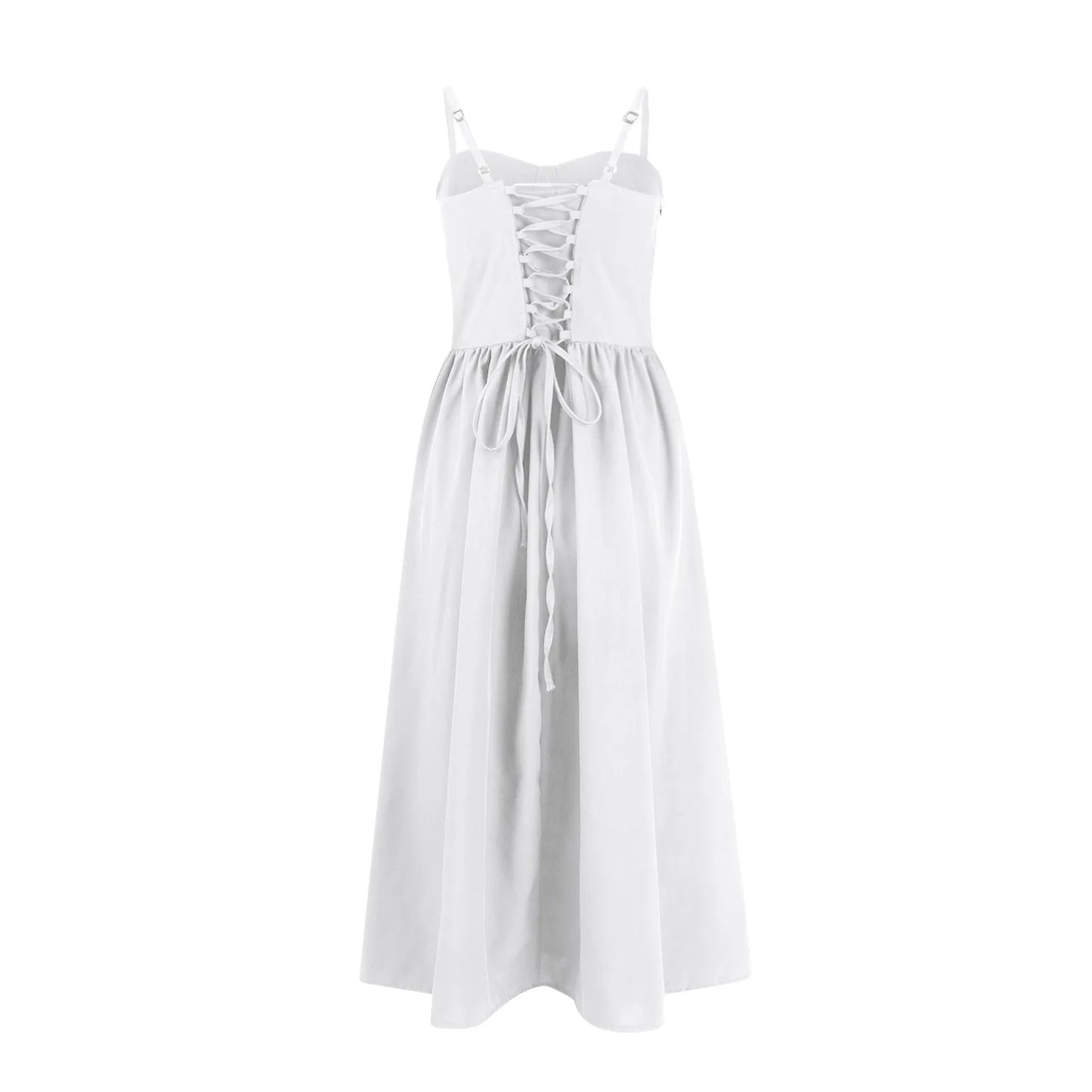 Sexy Sleeveless A-Line Dress for Women – Mid-Length Feminine Summer Style