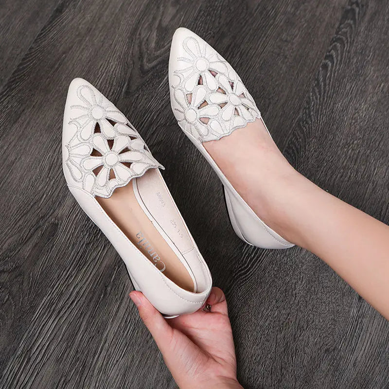 Elegant Hollow Out Mid Heel Pumps – Perfect for Work & Weddings