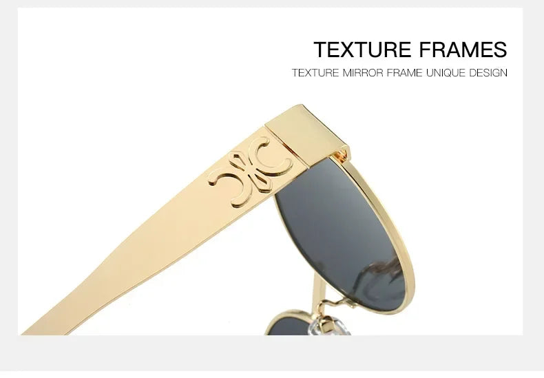 Unisex Fashion Metal Frame Sunglasses – Stylish Designer UV400 Shades