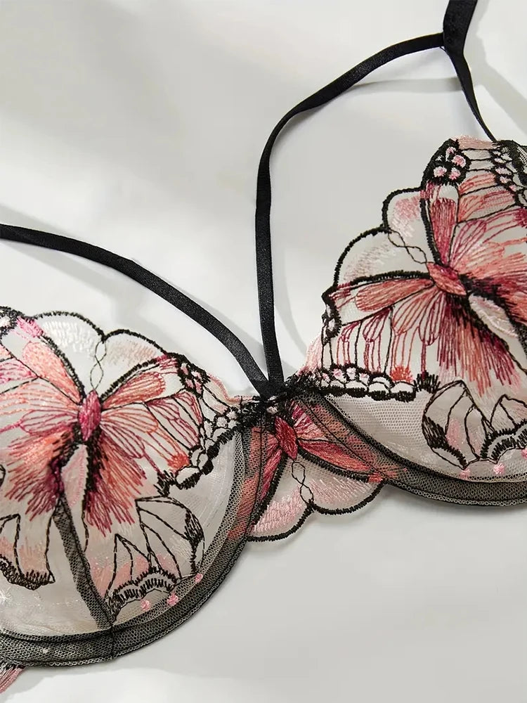 Attractive Embroidery Lingerie Set – Romantic & Sexy Intimate Wear