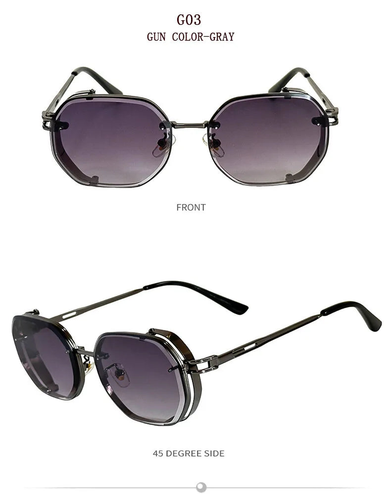 Fashionable Steampunk Sunglasses – Bold Square Frames for a Trendy Look