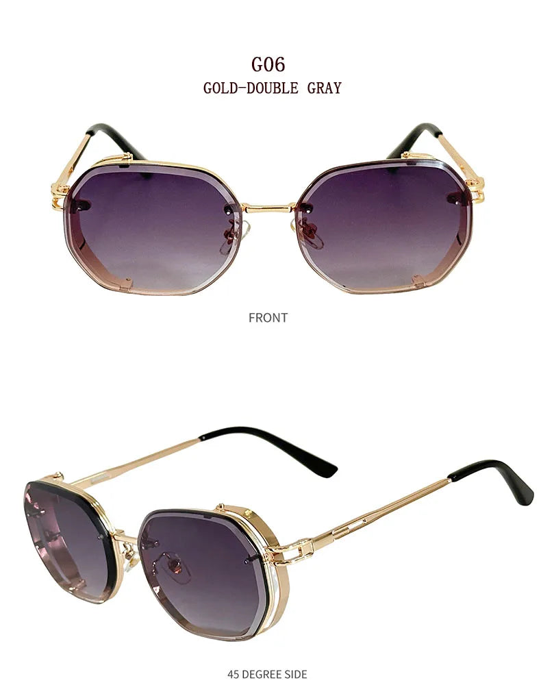 Fashionable Steampunk Sunglasses – Bold Square Frames for a Trendy Look