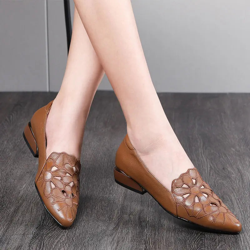 Elegant Hollow Out Mid Heel Pumps – Perfect for Work & Weddings