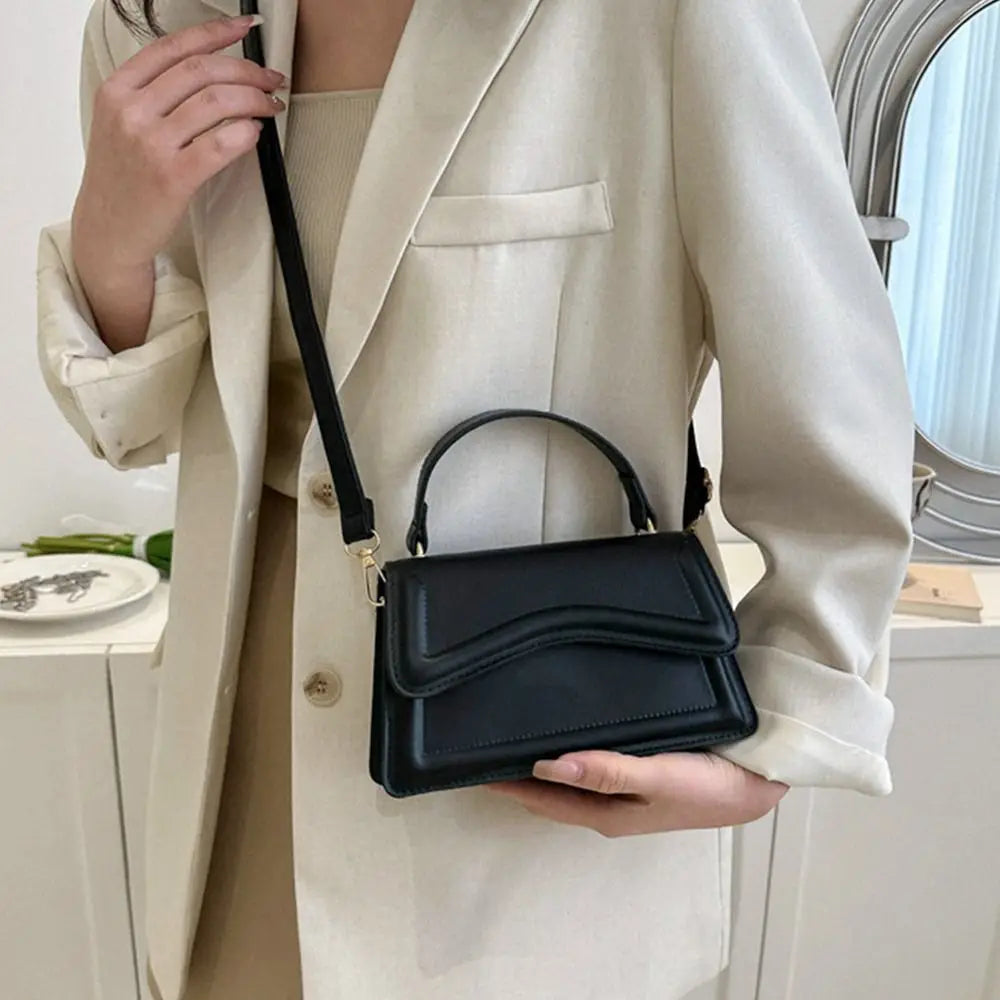 Elegant PU Leather Tote – Small Messenger Shoulder Bag for Ladies