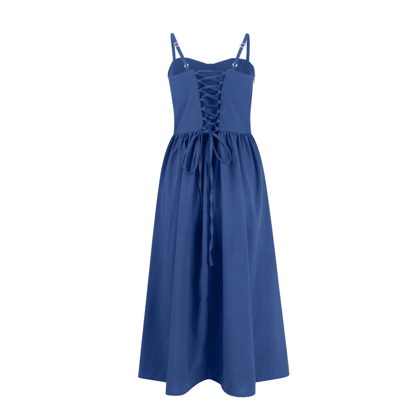 Sexy Sleeveless A-Line Dress for Women – Mid-Length Feminine Summer Style