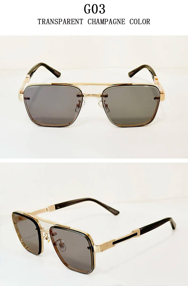 Trendy Vintage Sunglasses – Luxury Square Shades for Men and Women, Zonnebril Style