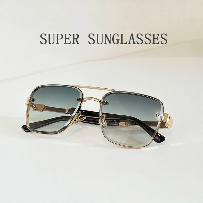 Trendy Vintage Sunglasses – Luxury Square Shades for Men and Women, Zonnebril Style