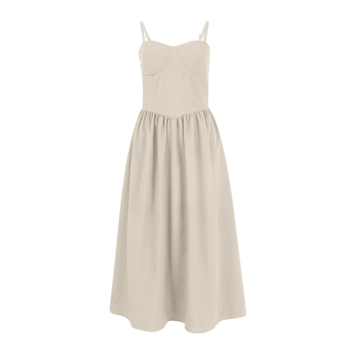 Sexy Sleeveless A-Line Dress for Women – Mid-Length Feminine Summer Style