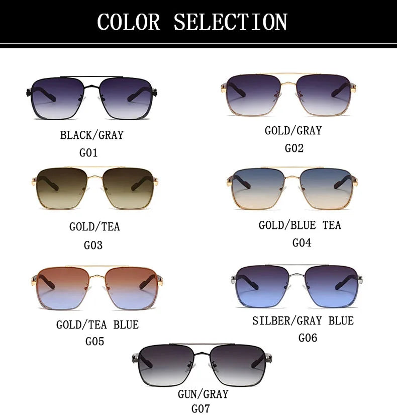 Trendy Vintage Square Sunglasses for Men & Women – Luxe Steampunk Style