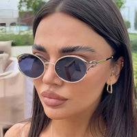 Luxury Metal Frame Optical Glasses – Small UV Protection Shades for Daily Wear