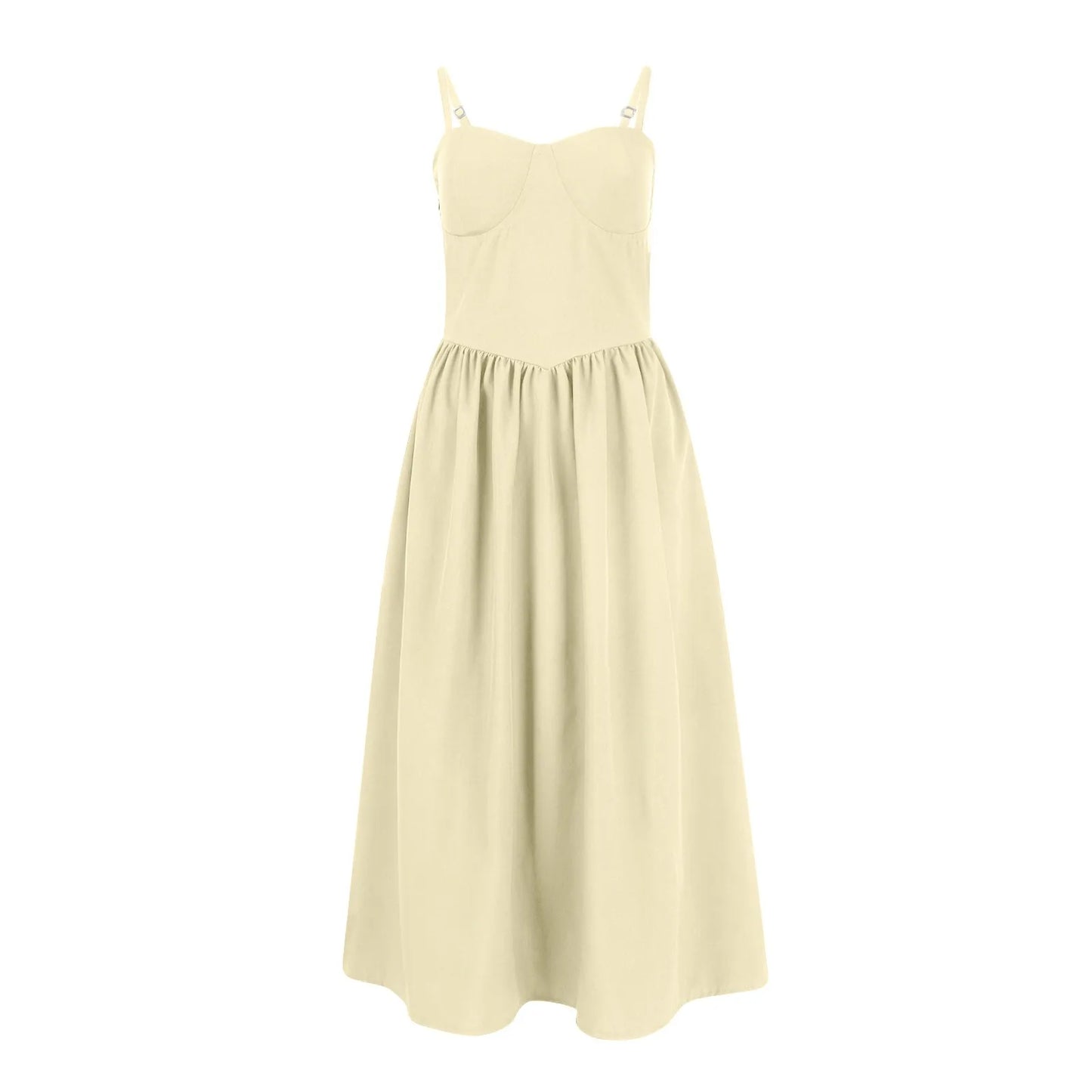 Sexy Sleeveless A-Line Dress for Women – Mid-Length Feminine Summer Style