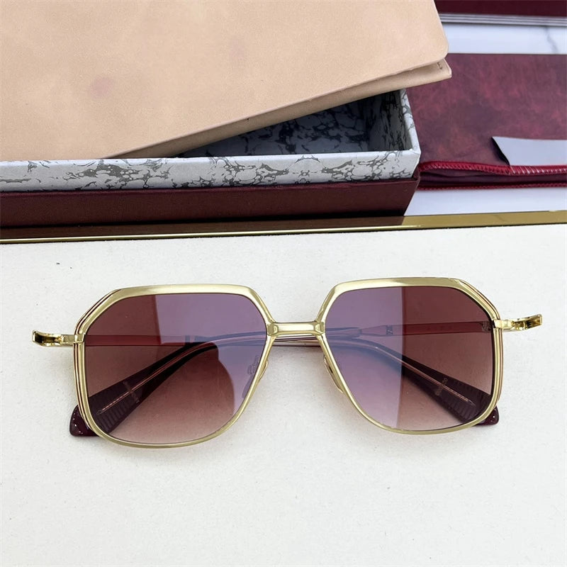 Stylish Alloy Frame Sunglasses – Unisex Retro Square Shades by AIDA