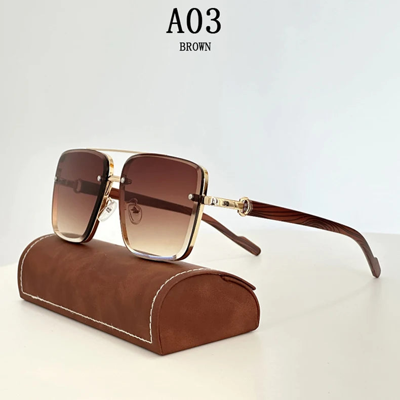 Trendy Vintage Square Sunglasses for Men & Women – Luxe Steampunk Style