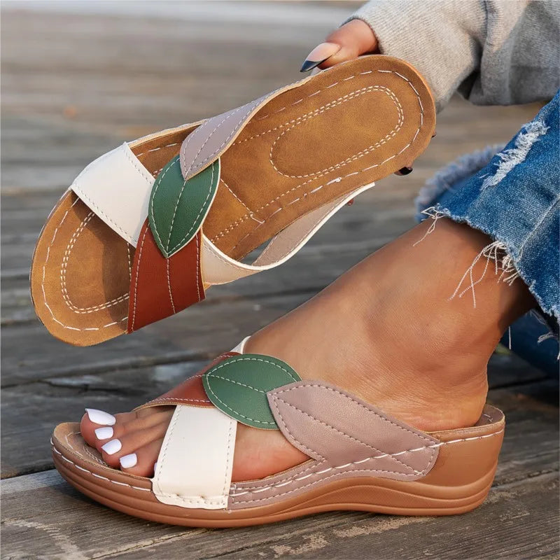 Women’s Comfy Walking Sandals – Breathable Slip-On Wedges for Summer Style