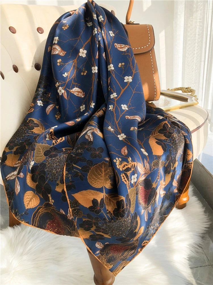 Luxury Green Pure Silk Scarf – BYSIFA Spring/Fall Mulberry Hijab Wrap